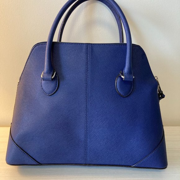 Calvin Klein - Navy Blue Satchel Purse with Strap - Picture 5 of 11
